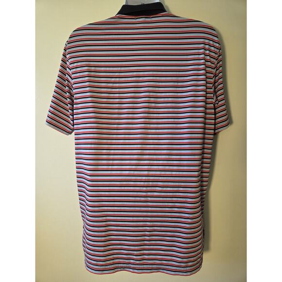 Peter Millar Polo Shirt Mens M Summer Comfort Multi Stripe Torrey Pines Golf - Picture 7 of 9